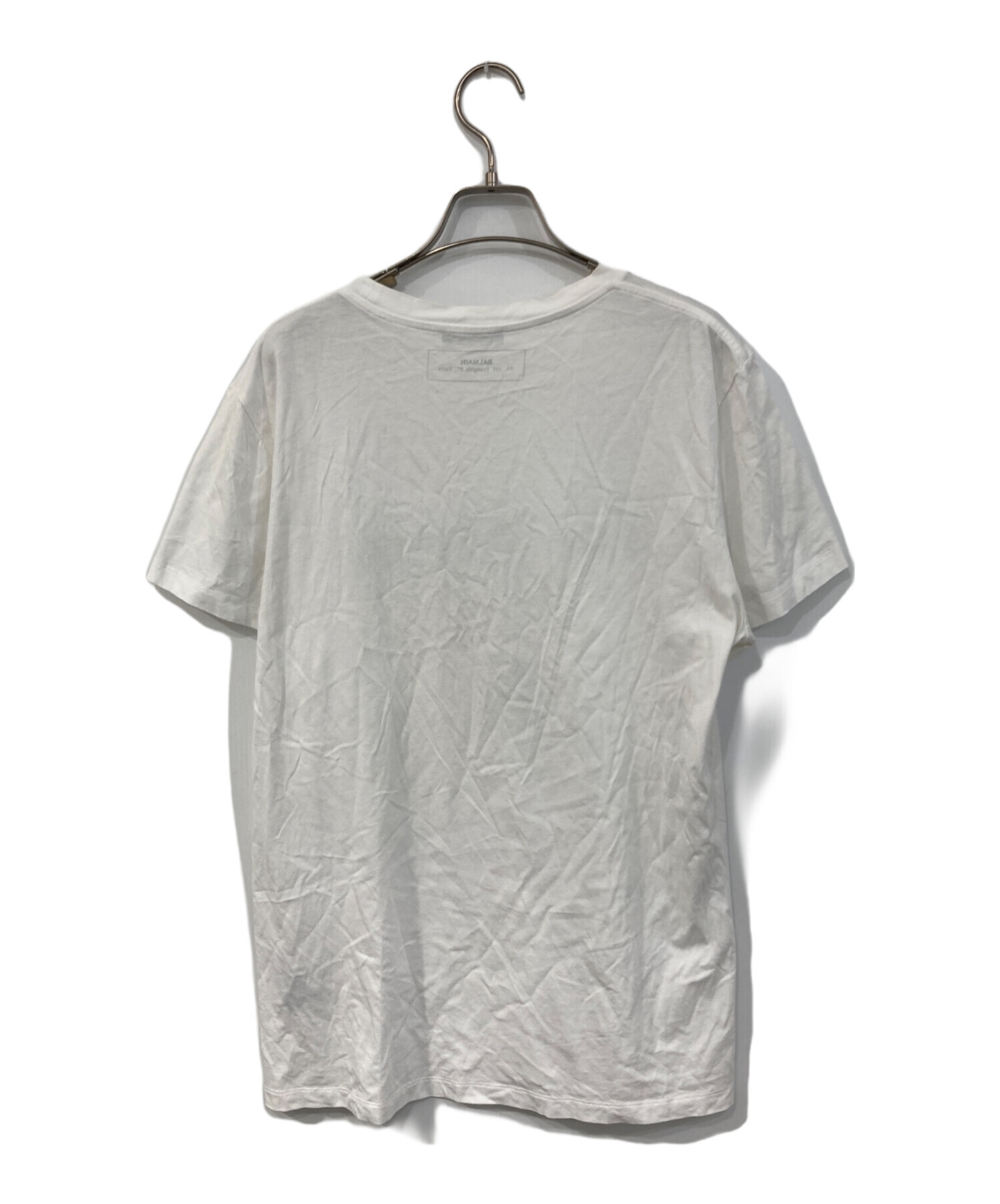 中古・古着通販】BALMAIN (バルマン) logo print T-shirt ホワイト