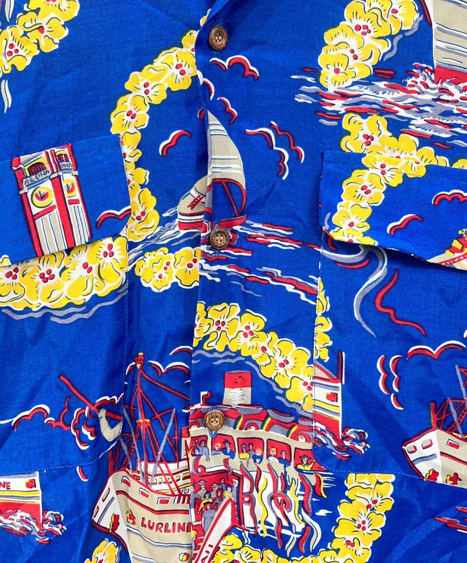 中古・古着通販】rewnspooner (レインスプーナー) アロハシャツ ブルー