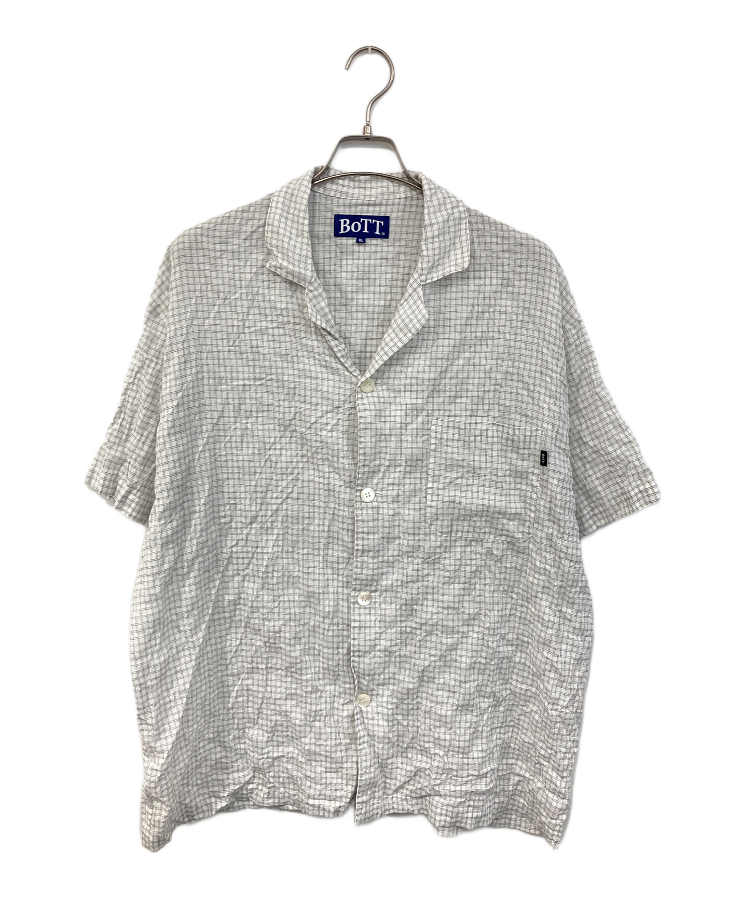 中古・古着通販】BoTT (ボット) Windowpane S S Shirt/ウィンドウ 