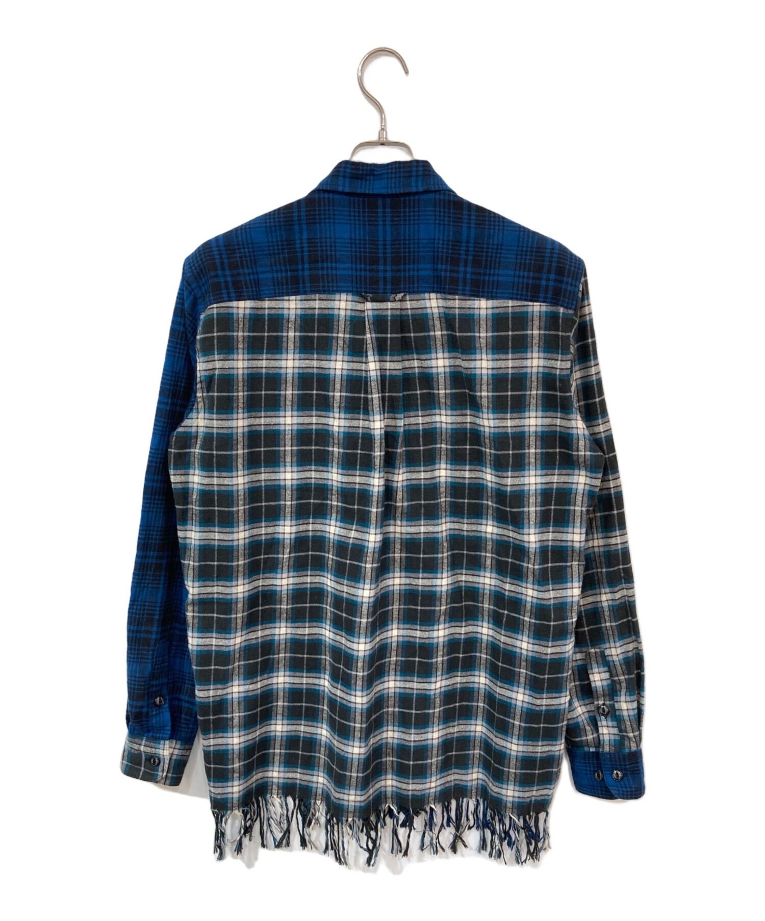 中古・古着通販】BAL (バル) チェックシャツ ブルー サイズ:LARGE 