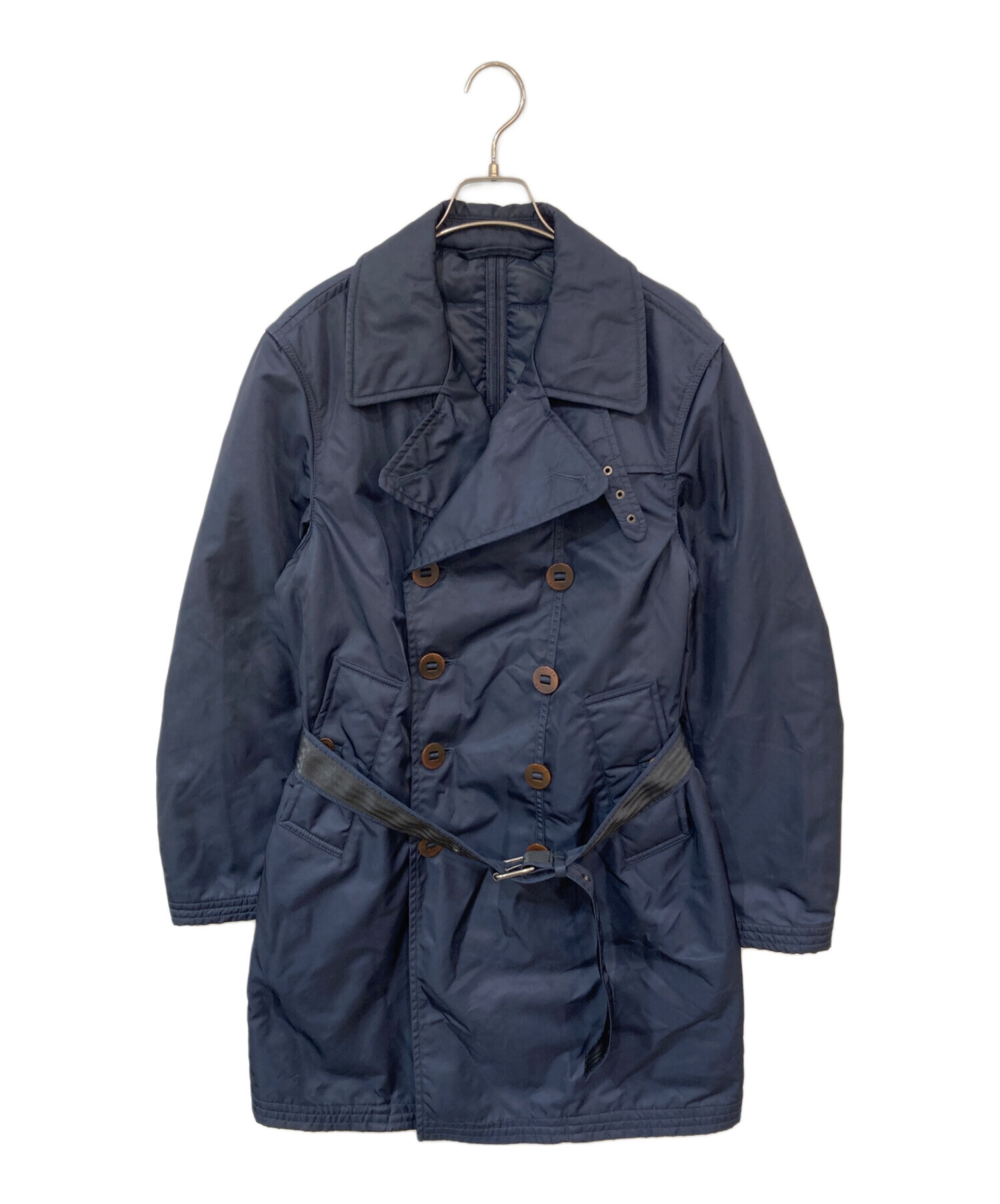 モンクレール トレンチコート ネイビー 中古・古着通販】MONCLER