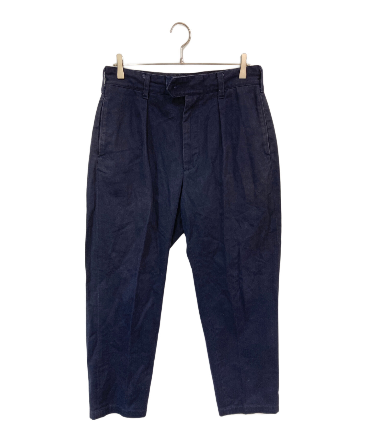 ENGINEERED GARMENTSタックパンツ34ネイビーテーパードUSA産 中古・古着通販】Engineered Garments (エンジニアードガーメンツ