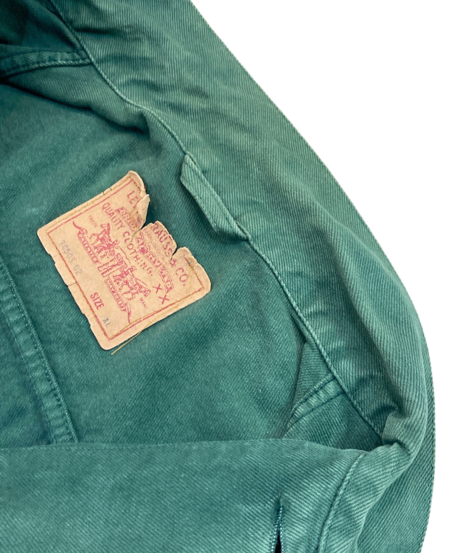 中古・古着通販】LEVI'S (リーバイス) 70503デニムジャケット グリーン