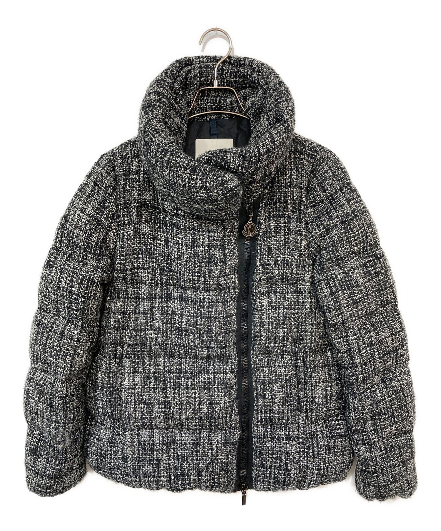 MONCLER ツイードダウンジャケット 中古・古着通販】MONCLER (モンクレール) ツイードダウンジャケット