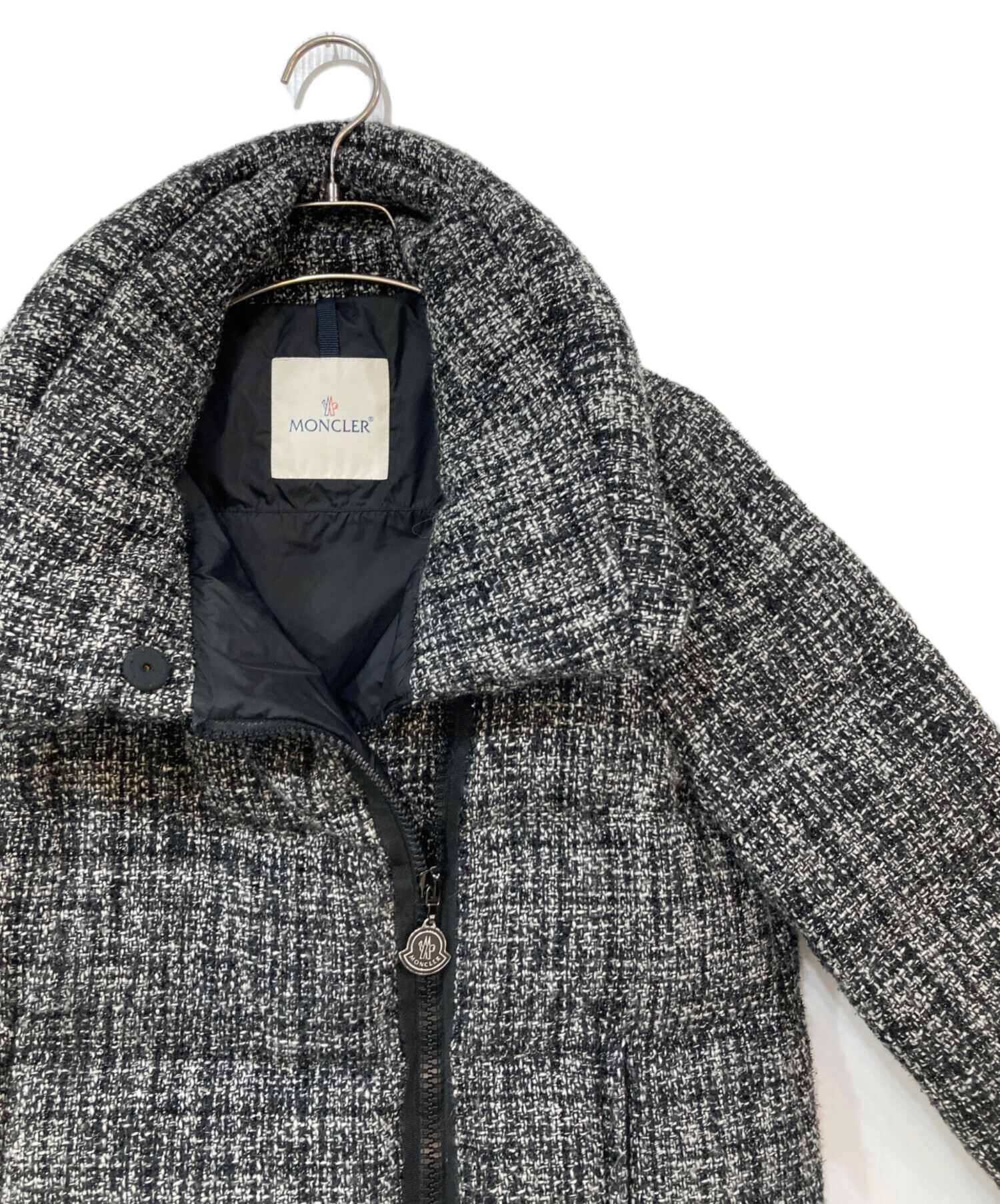 中古・古着通販】MONCLER (モンクレール) ツイードダウンジャケット