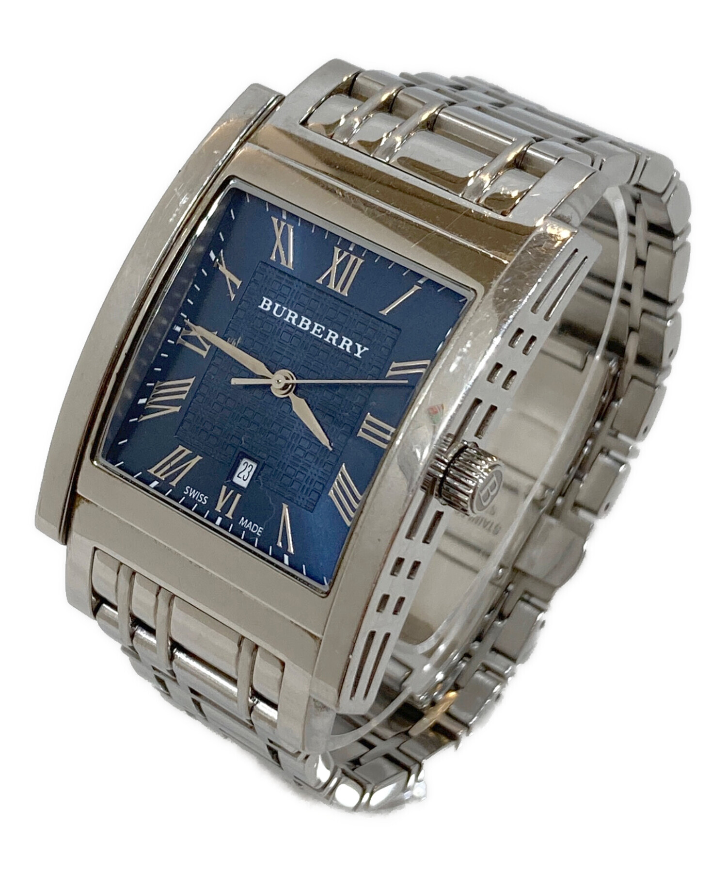 【動作OK】BURBERRY バーバリー 腕時計 レクタンギュラ BU1051 中古・古着通販】BURBERRY (バーバリー) レクタンギュラーウォッチ