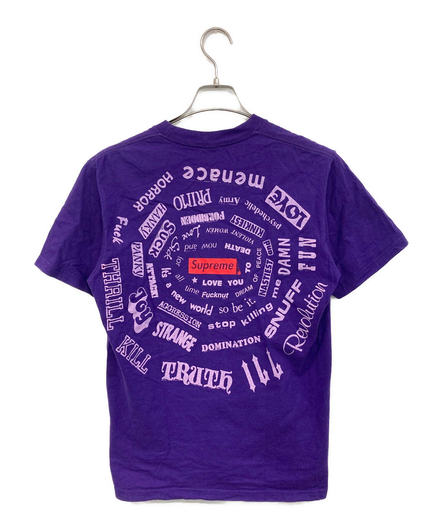 Supreme プリントTシャツ Sサイズ 中古・古着通販】SUPREME (シュプリーム) プリントTシャツ パープル