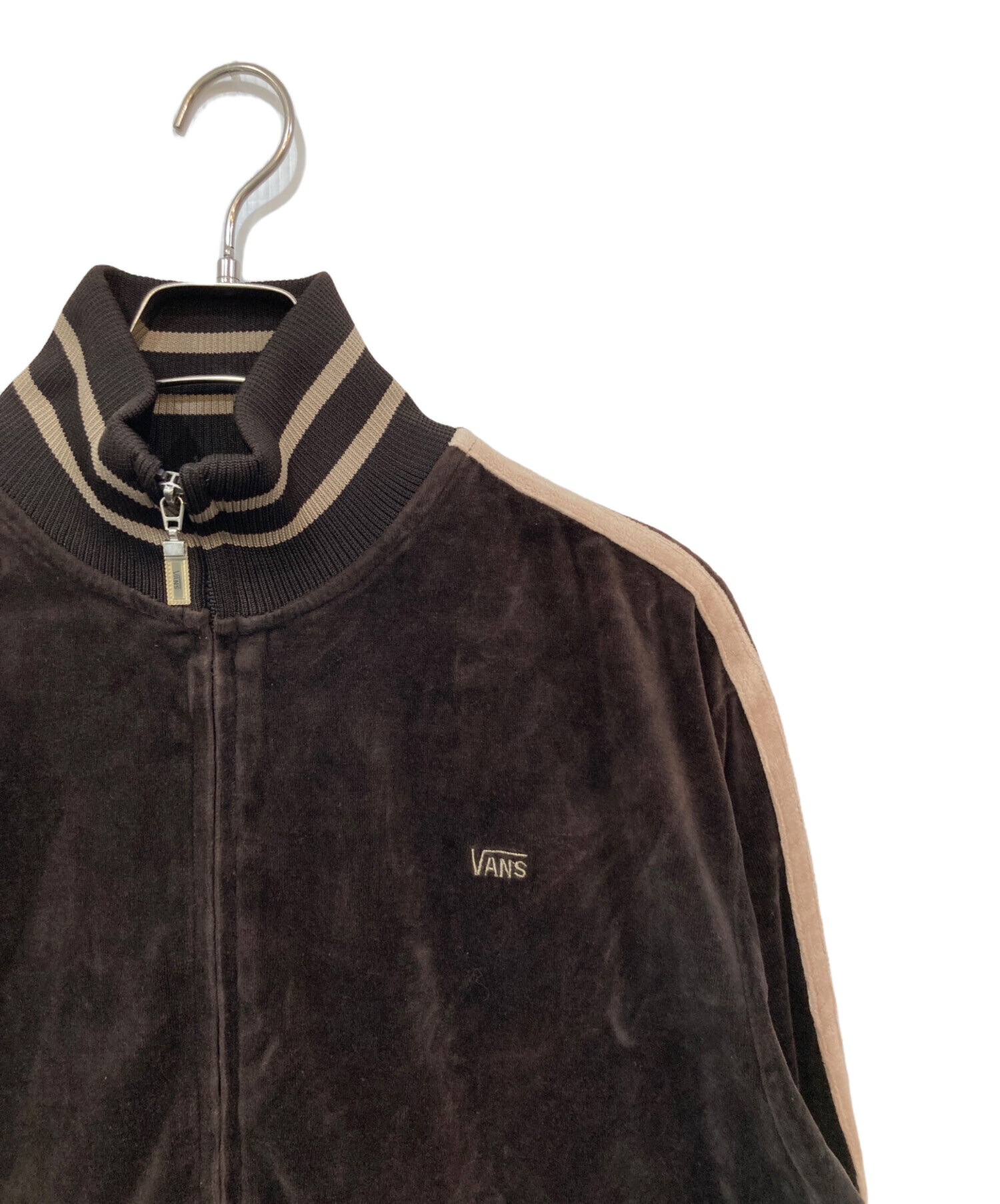 中古・古着通販】VANS (バンズ) ベロアトラックジャケット ブラウン 