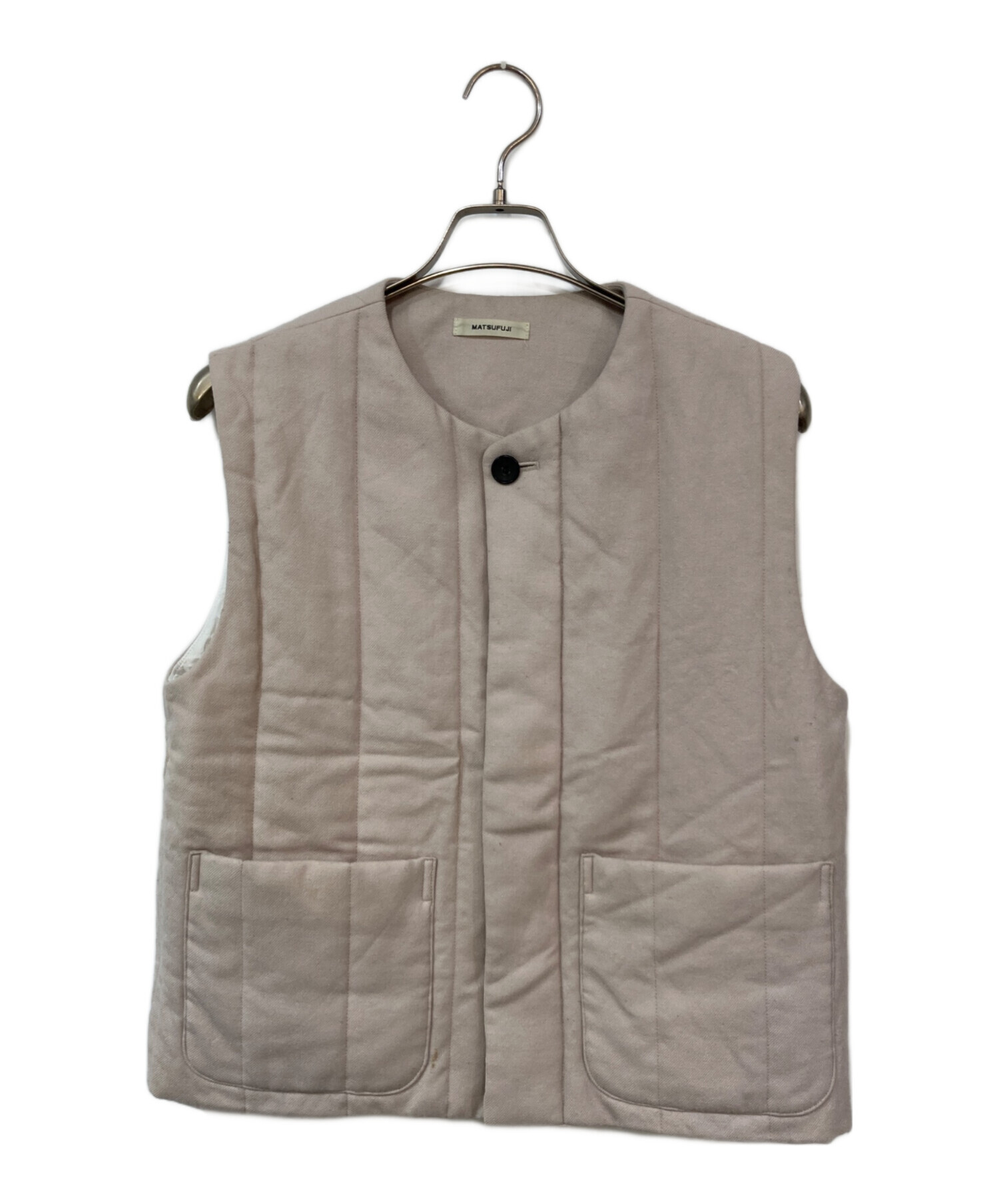 中古・古着通販】MATSUFUJI (マツフジ) Wool Stripe Quilted Vest 中古・古着通販】MATSUFUJI (マツフジ) Wool Stripe Quilted Vest