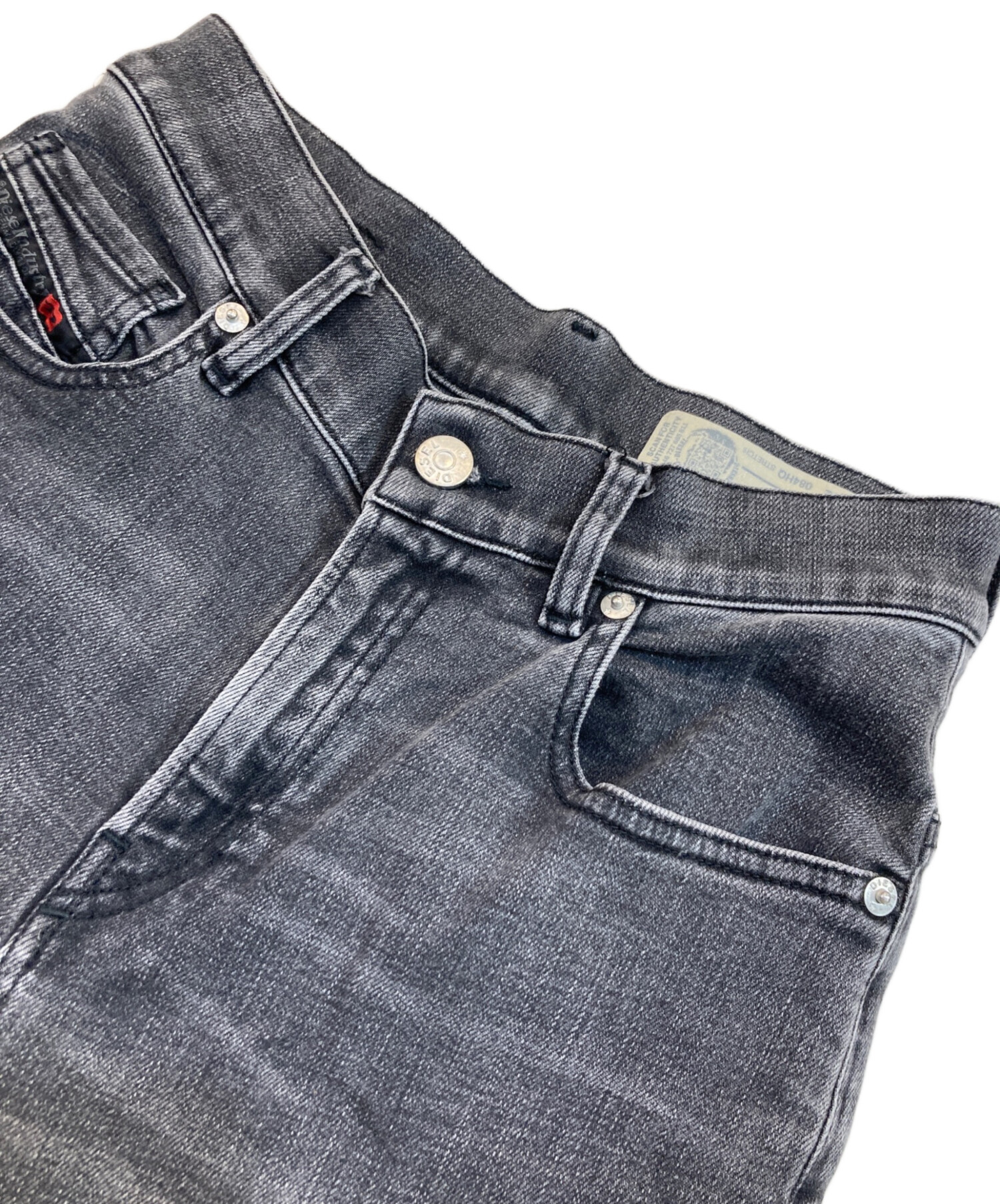 中古・古着通販】DIESEL (ディーゼル) WIDEEデニムパンツ ブラック