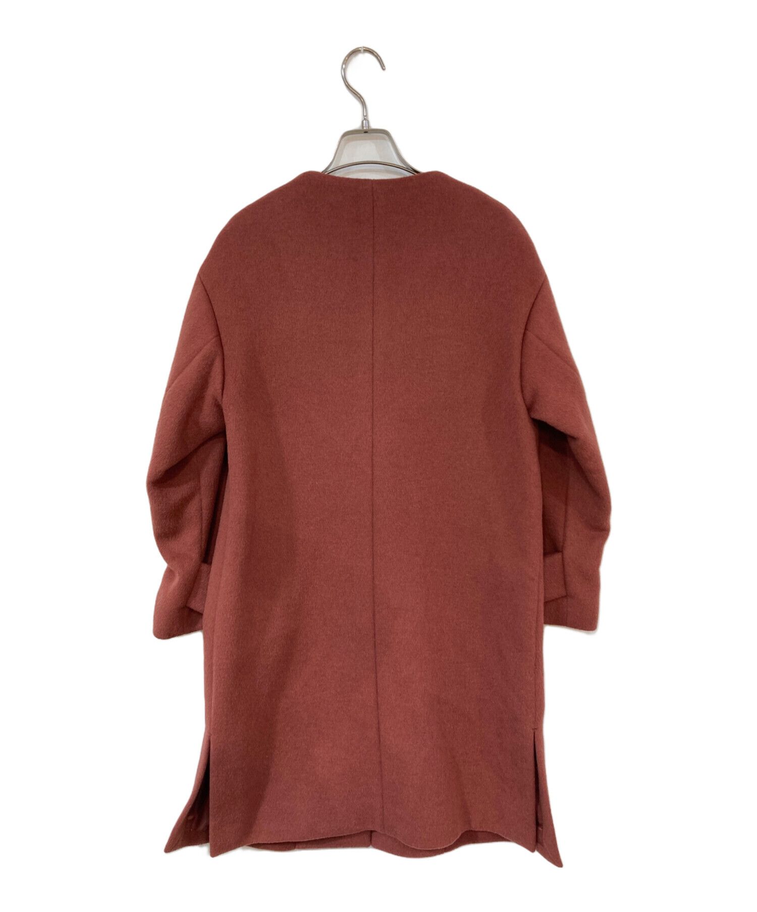 green label relaxing アンゴラビーバー ノーカラー コート 美品 