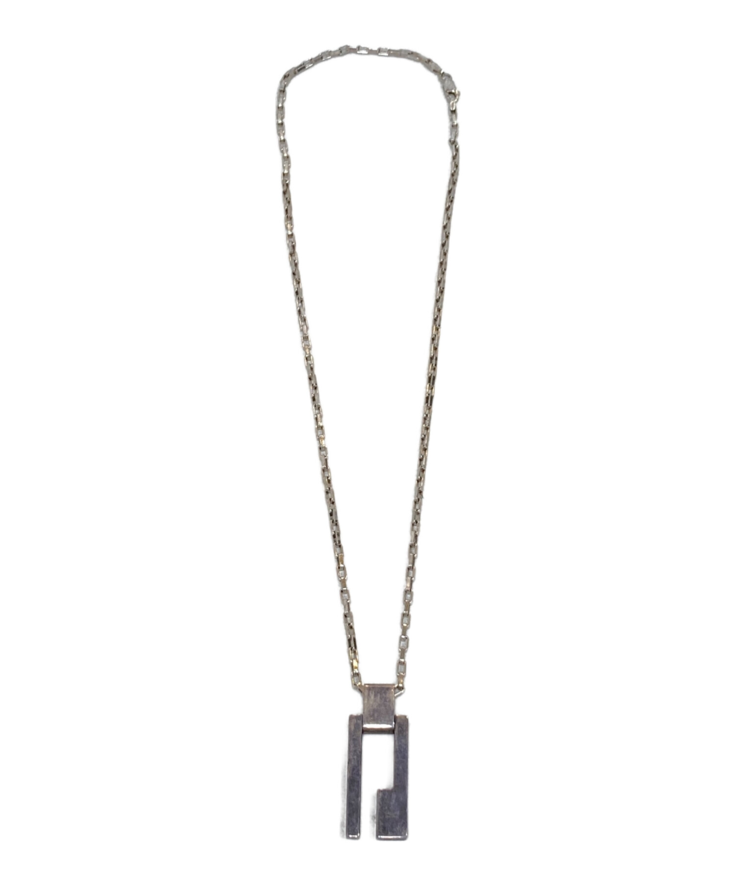 中古・古着通販】GUCCI (グッチ) Gキューブネックレス シルバー 