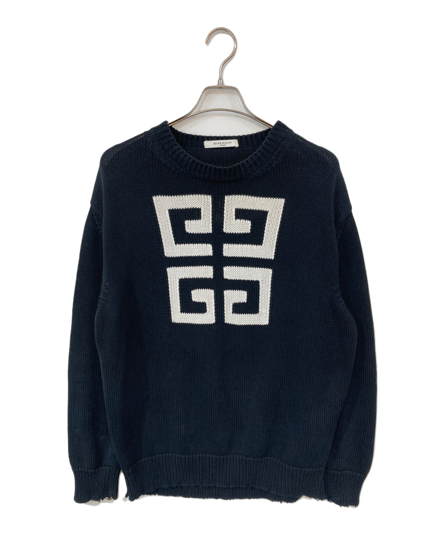 中古・古着通販】GIVENCHY (ジバンシィ) 4Gロゴニット ブラック