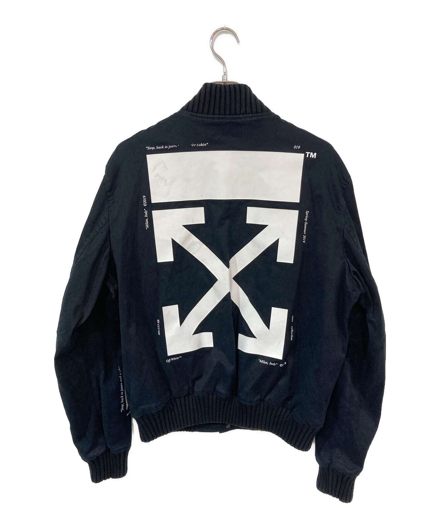 OFF-WhiteDIAG SKINNY VARSITY ジャケット 中古・古着通販】OFFWHITE (オフホワイト) DIAG SKINNY VARSITY