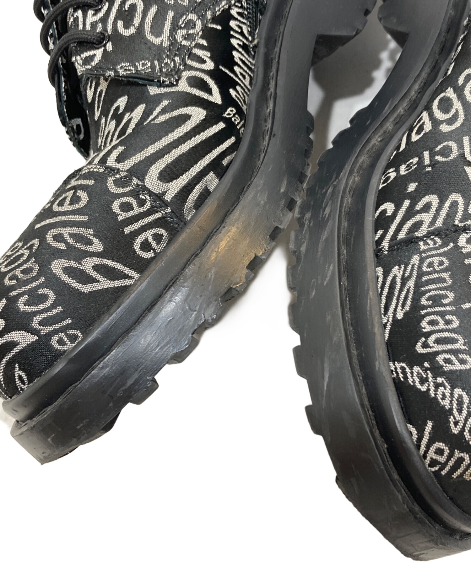 中古・古着通販】BALENCIAGA (バレンシアガ) WAVE LOGO COMBAT BOOT