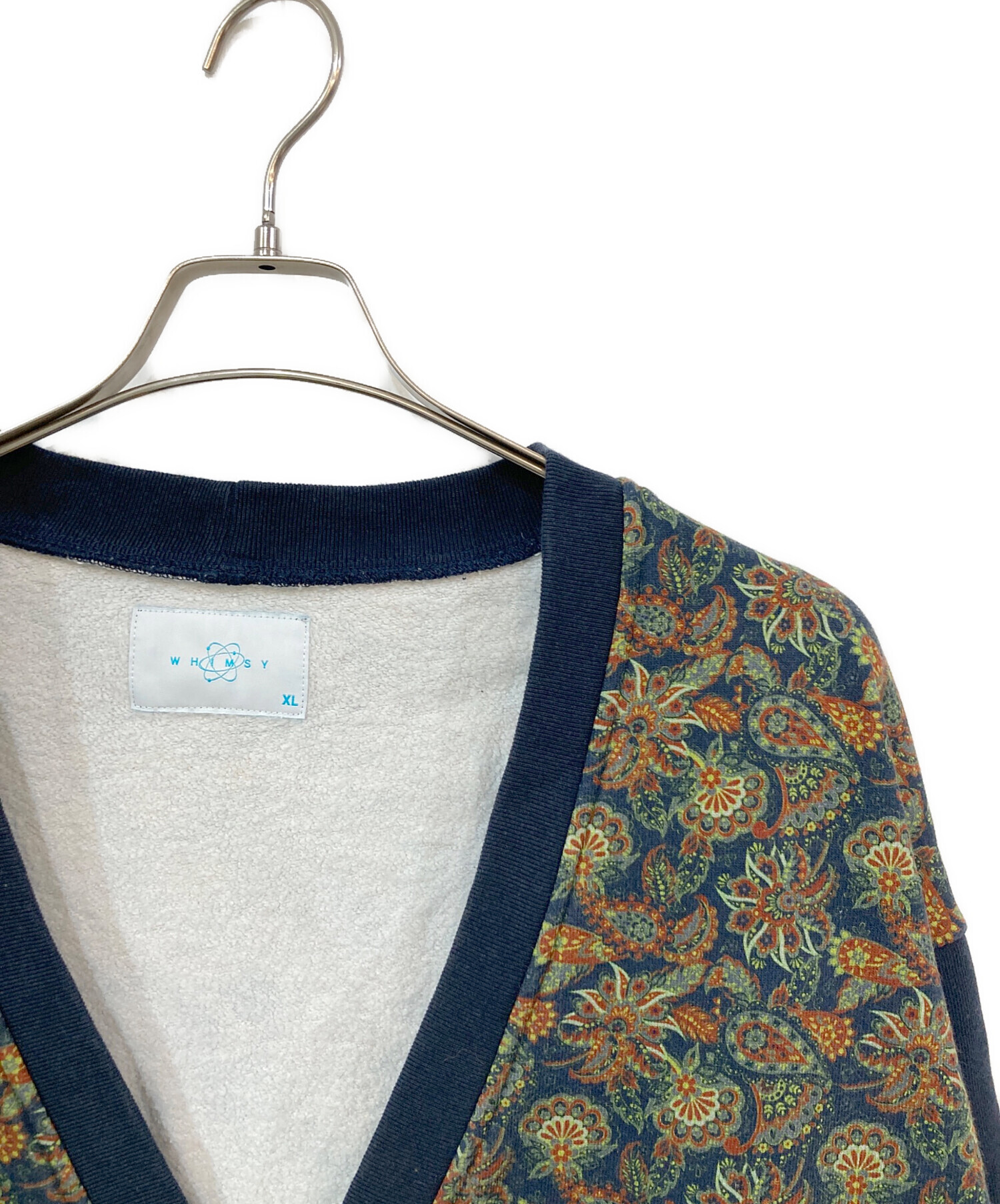 中古・古着通販】WHIMSY (ウィムジー) 総柄カーディガン ネイビー