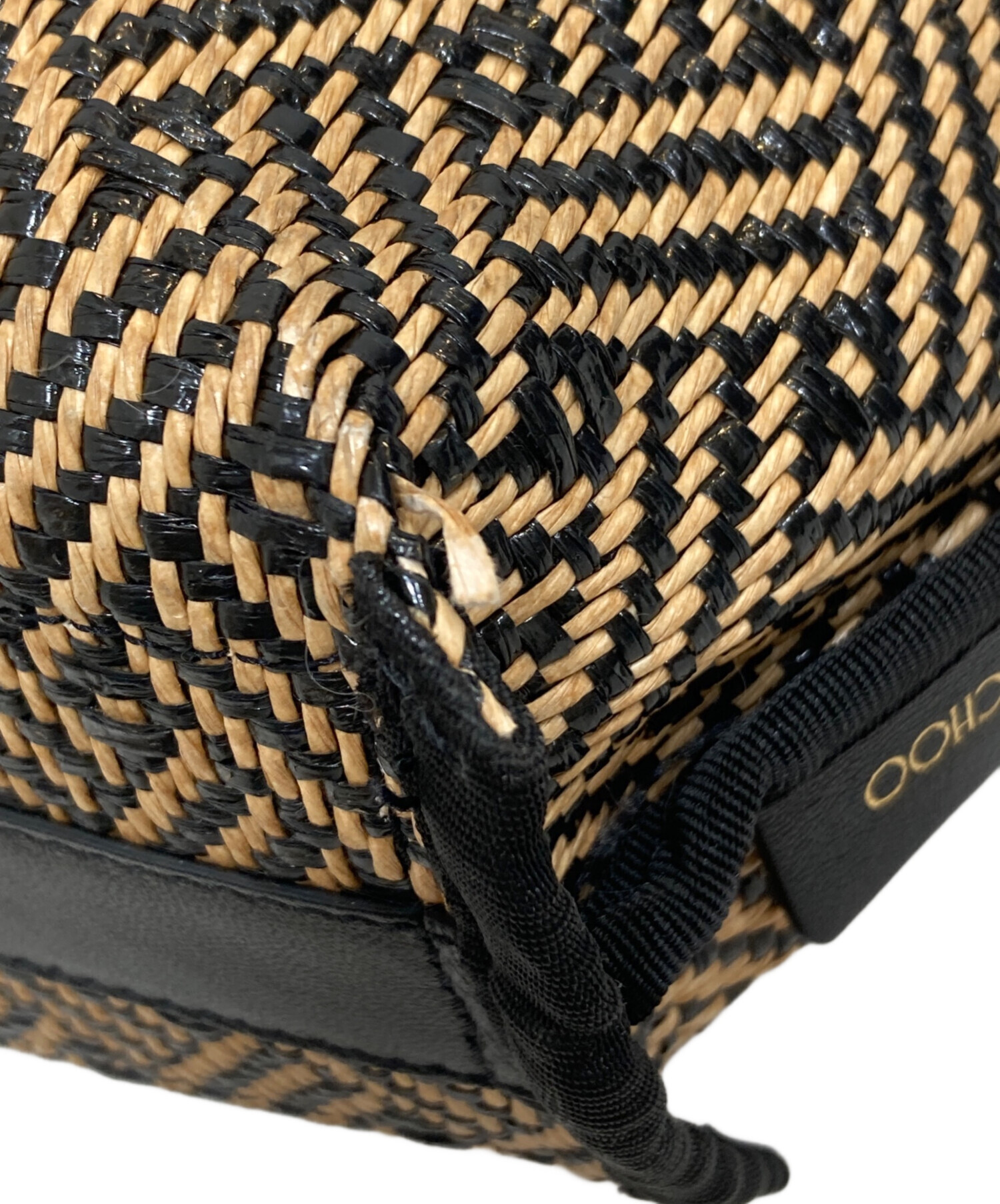 中古・古着通販】JIMMY CHOO (ジミーチュウ) ハンドバッグ ベージュ