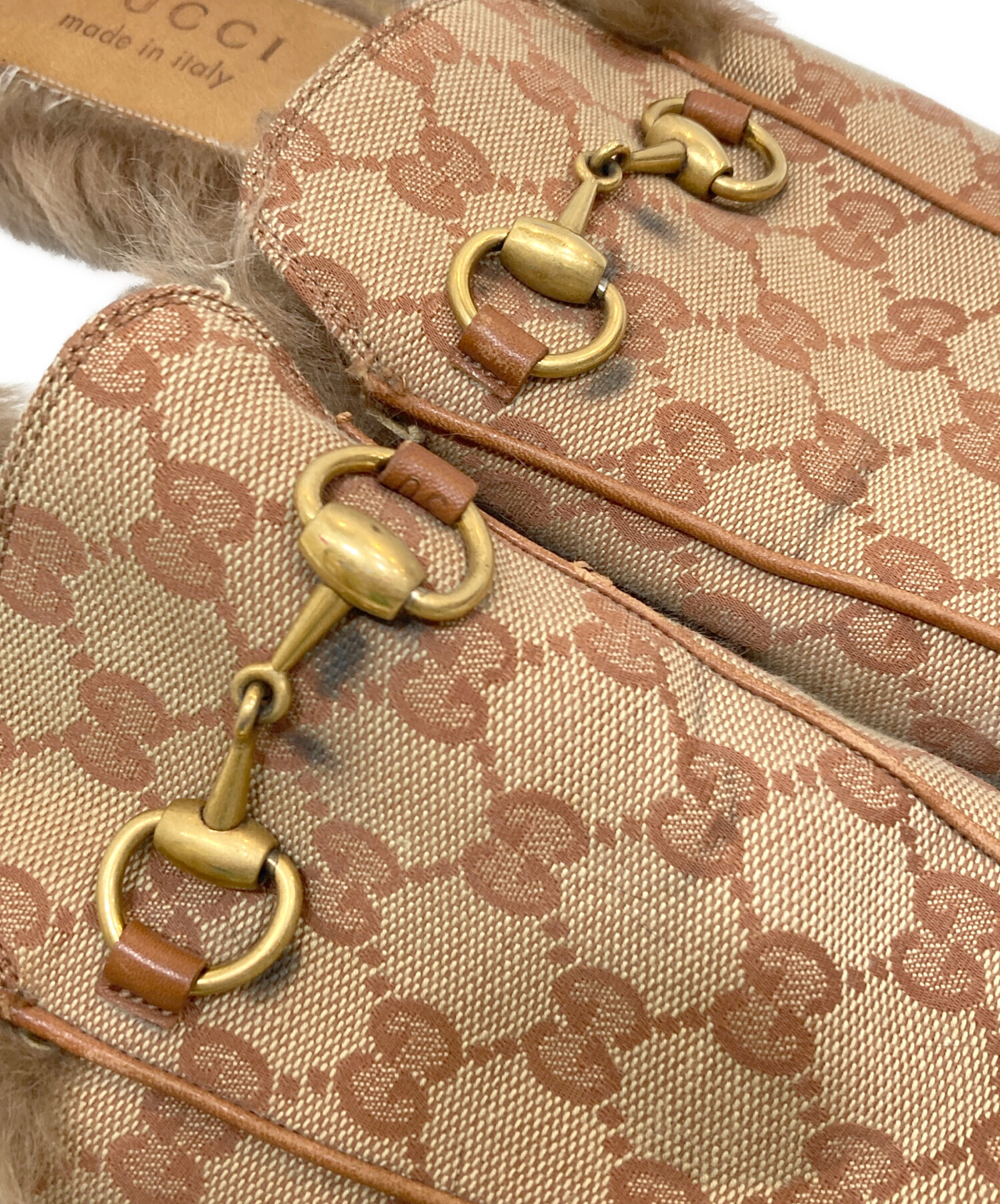 中古・古着通販】GUCCI (グッチ) プリンスタウンホースビット ファー