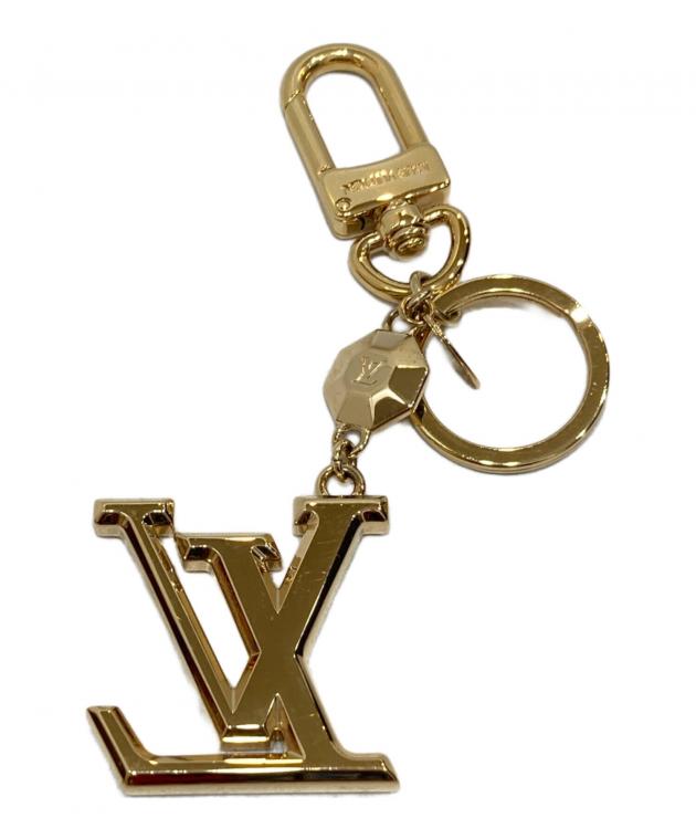 LOUIS VUITTON キーホルダー ポルトクレ　LV ファセット　ゴールド ルイヴィトン M65216 ポルトクレ LVファセット チャーム キーリング