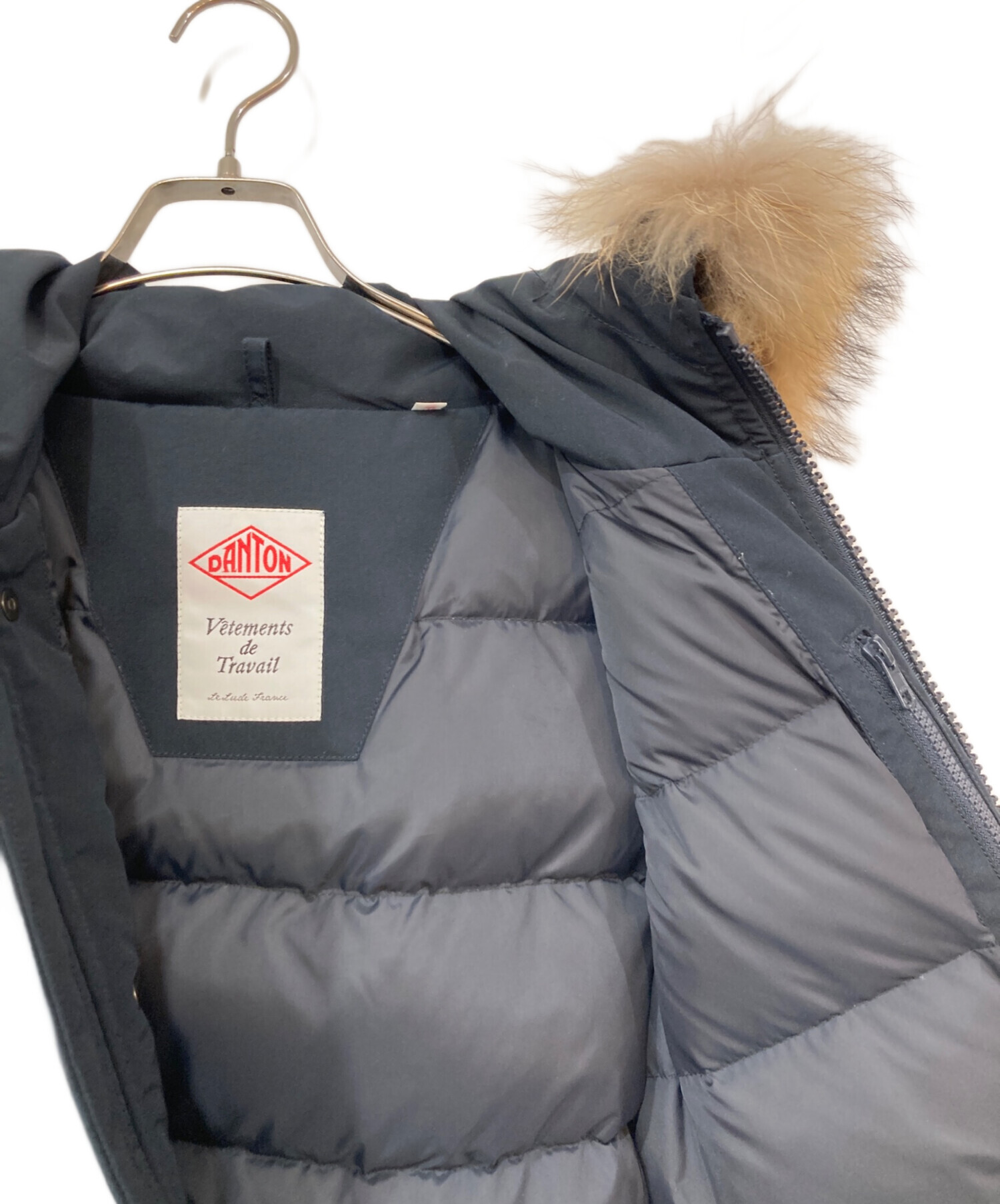 中古・古着通販】DANTON (ダントン) フード付コート ブラック サイズ 
