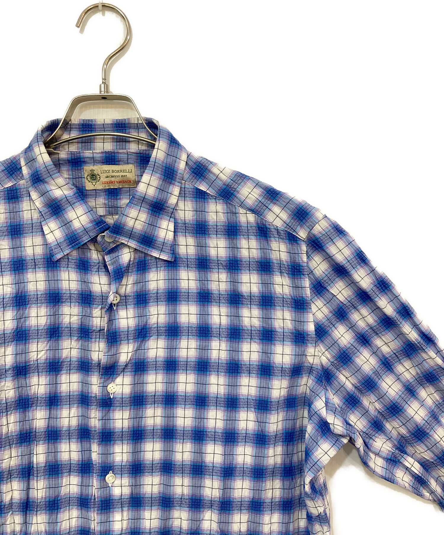 中古・古着通販】LUIGI BORRELLI (ルイジボレッリ) チェックシャツ