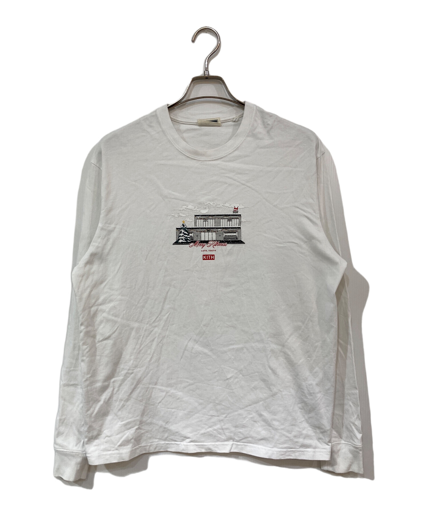 【激レア】KITH キス　ロンT ゆるだぼ　完売モデル　Tシャツ　ベージュ 中古・古着通販】KITH (キス) Christmas ロンT/クリスマスロンT