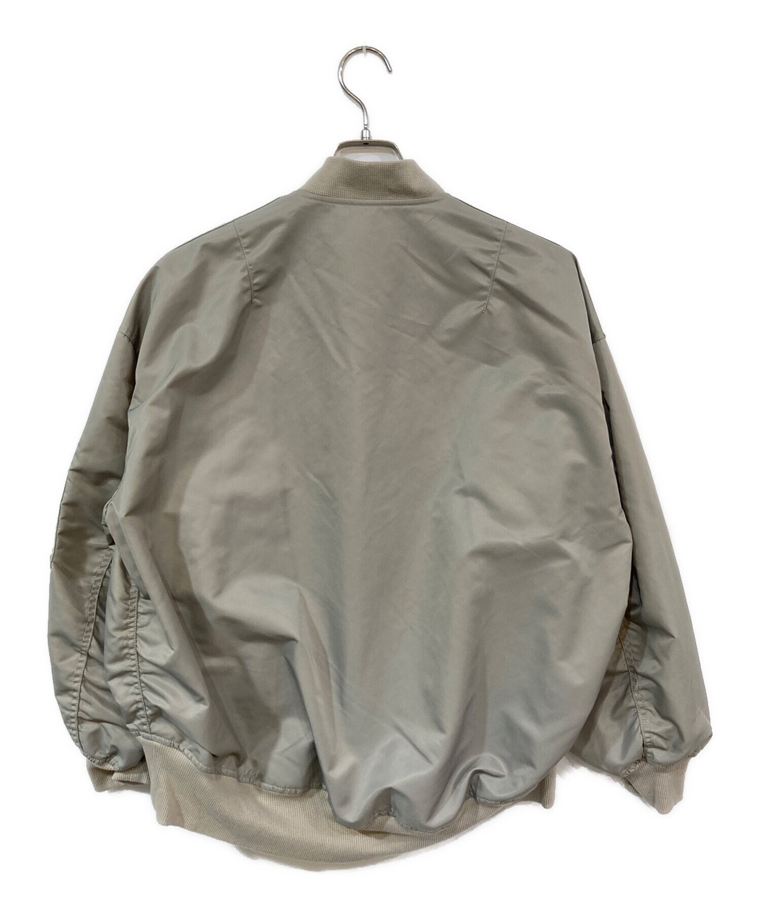 FRAMeWORK フレームワーク ナイロンツイル MA-1 グレー 36 中古・古着通販】FRAMeWORK (フレームワーク) ナイロンツイルMA