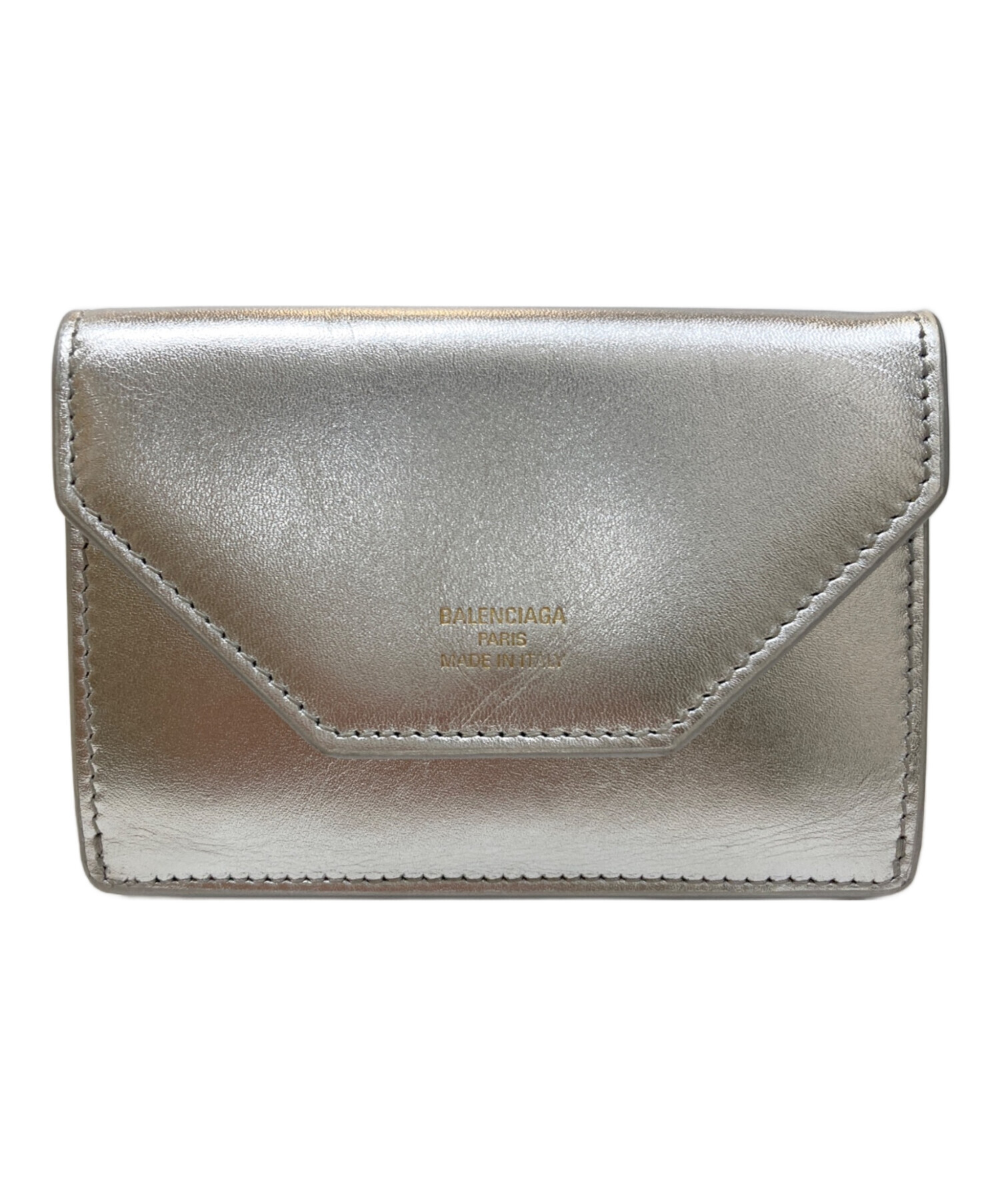 中古・古着通販】BALENCIAGA (バレンシアガ) 3つ折り財布 シルバー