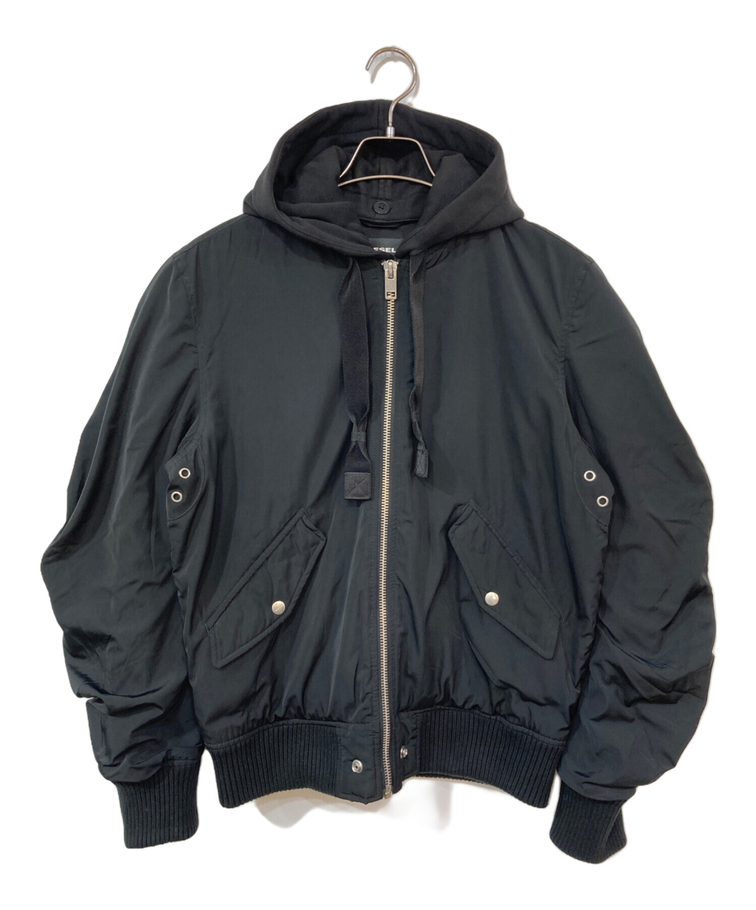 DIESEL フライトジャケット 中古・古着通販】DIESEL (ディーゼル) フライトジャケット ブラック