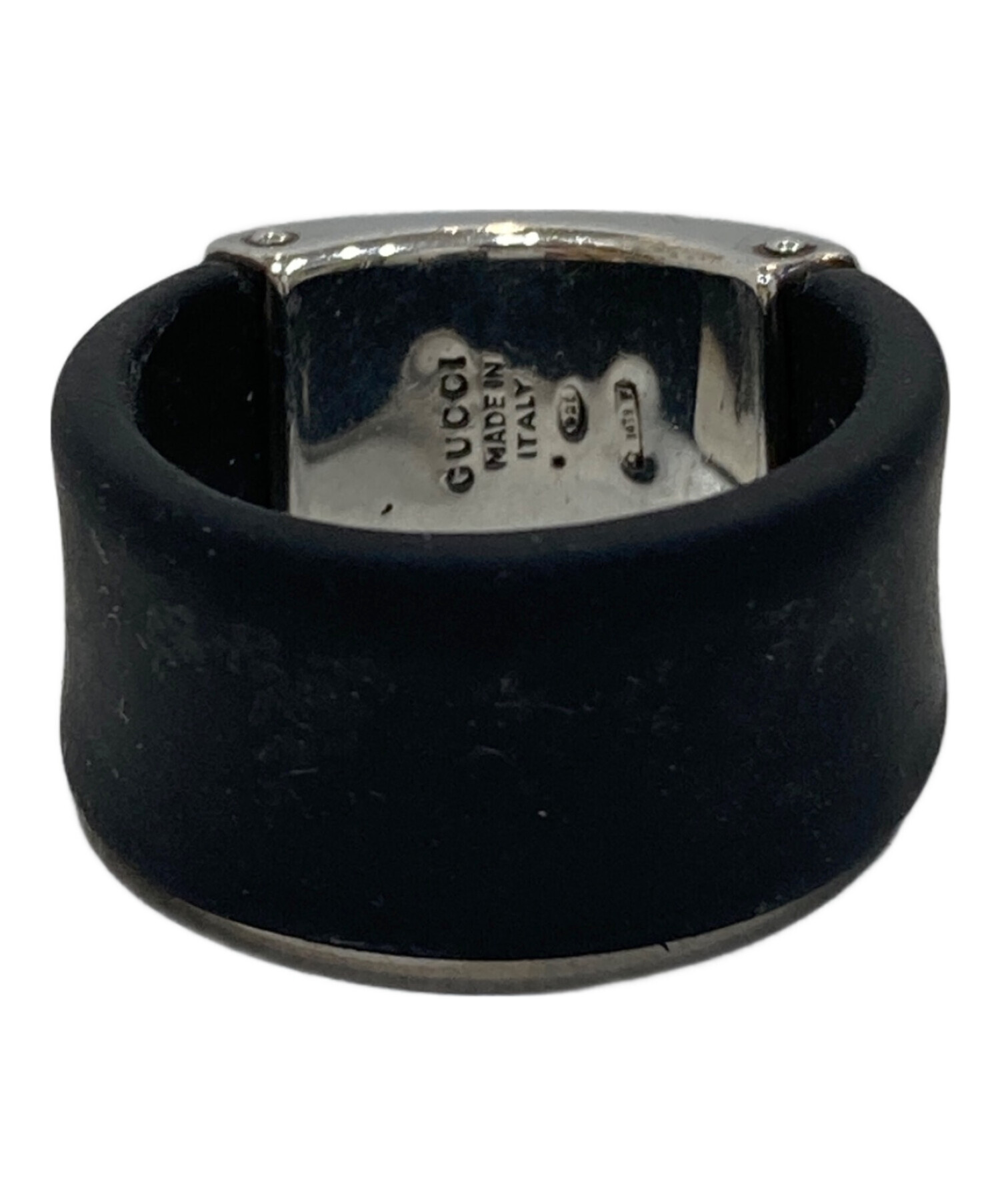 中古・古着通販】GUCCI (グッチ) ラバーリング ブラック サイズ:21号