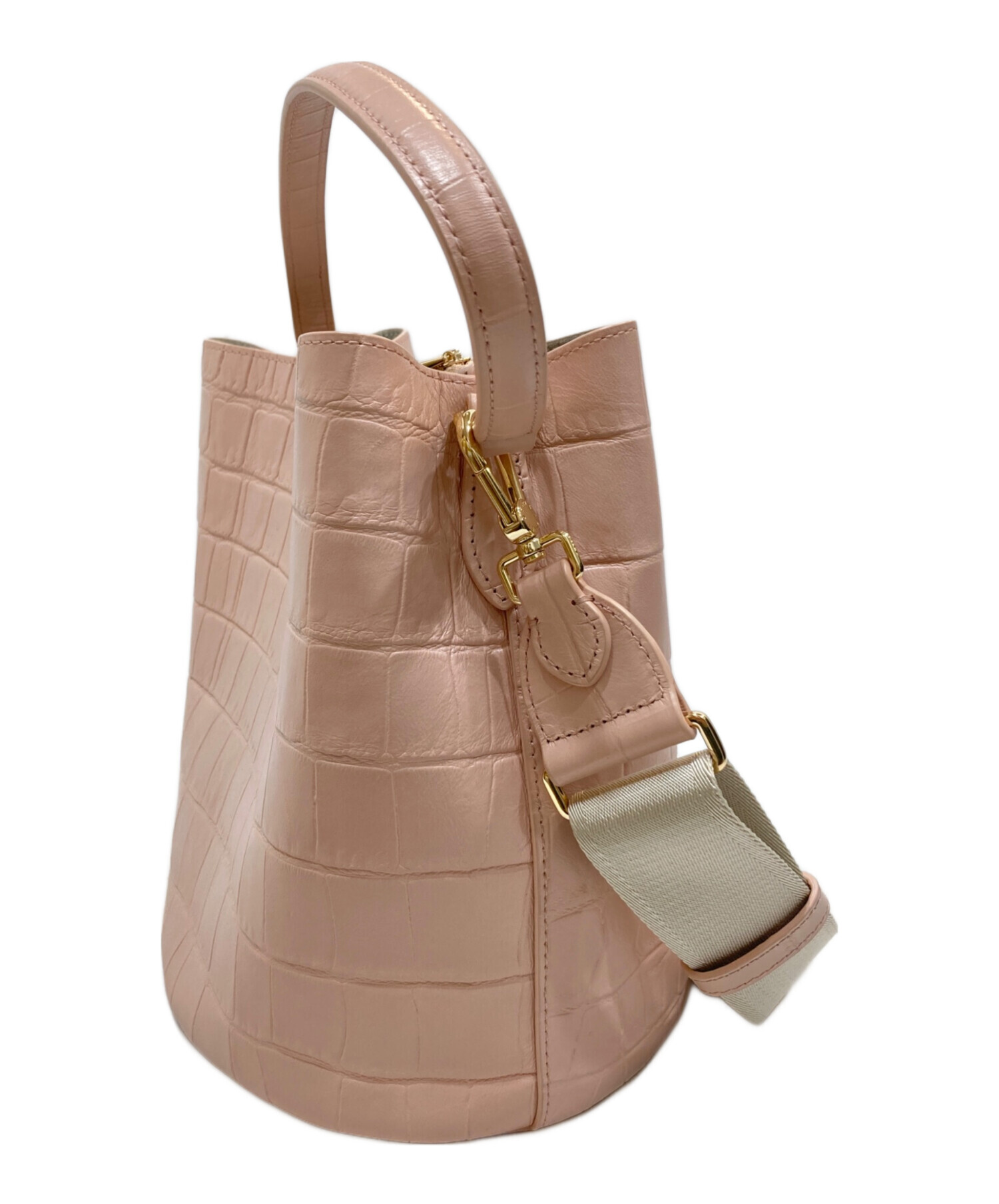 FURLA ピンク バケツ型ショルダーバッグ