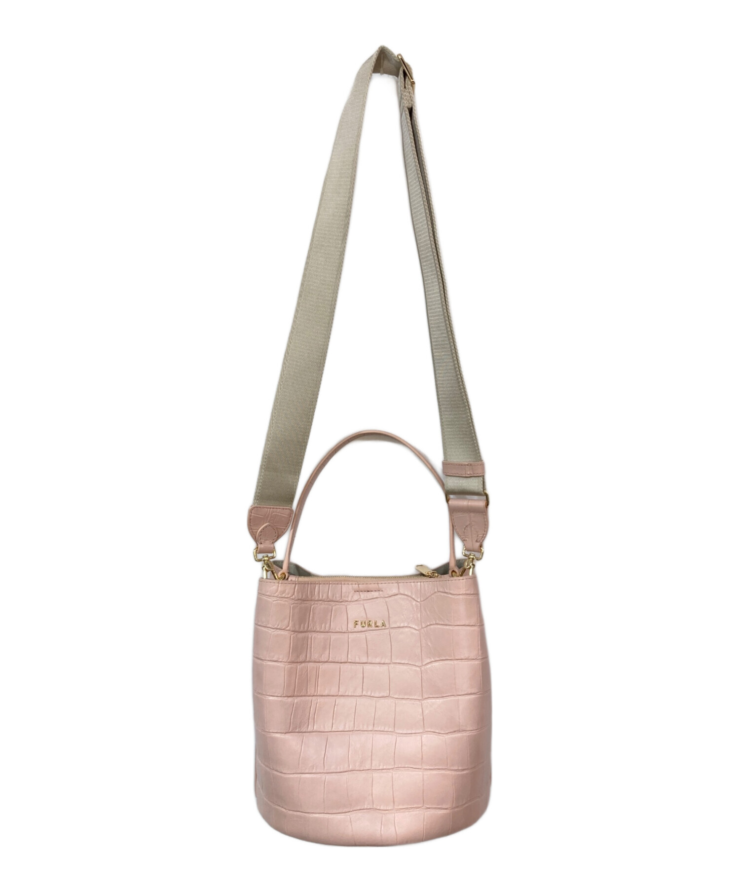 中古・古着通販】FURLA (フルラ) バケツショルダーバッグ ピンク 