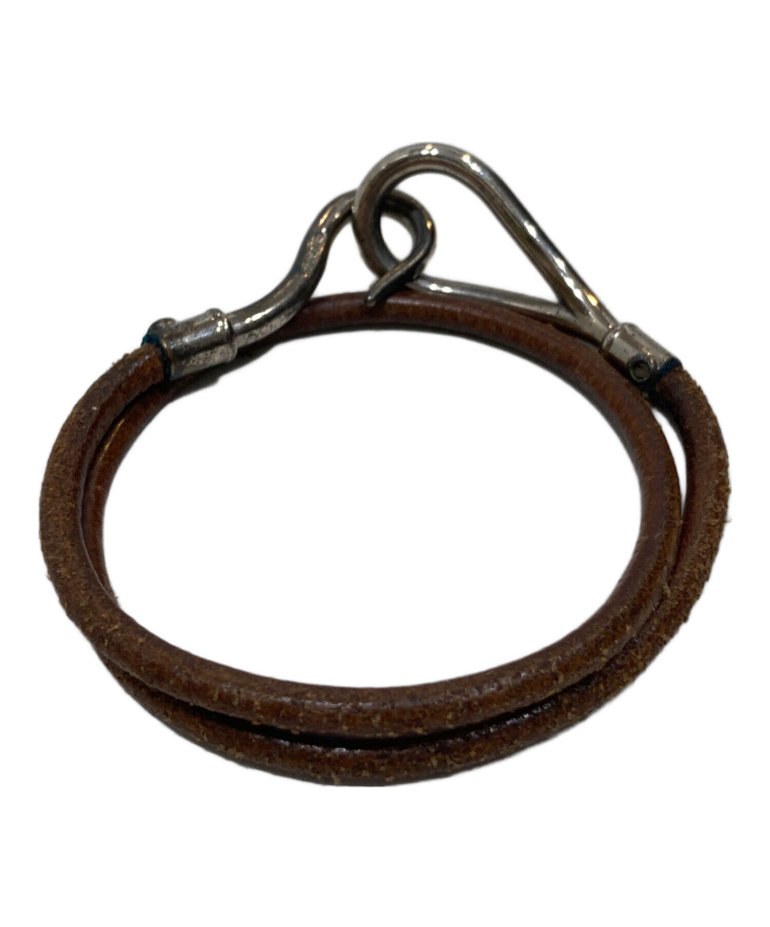 中古・古着通販】HERMES (エルメス) 2連フックブレスレット ブラウン