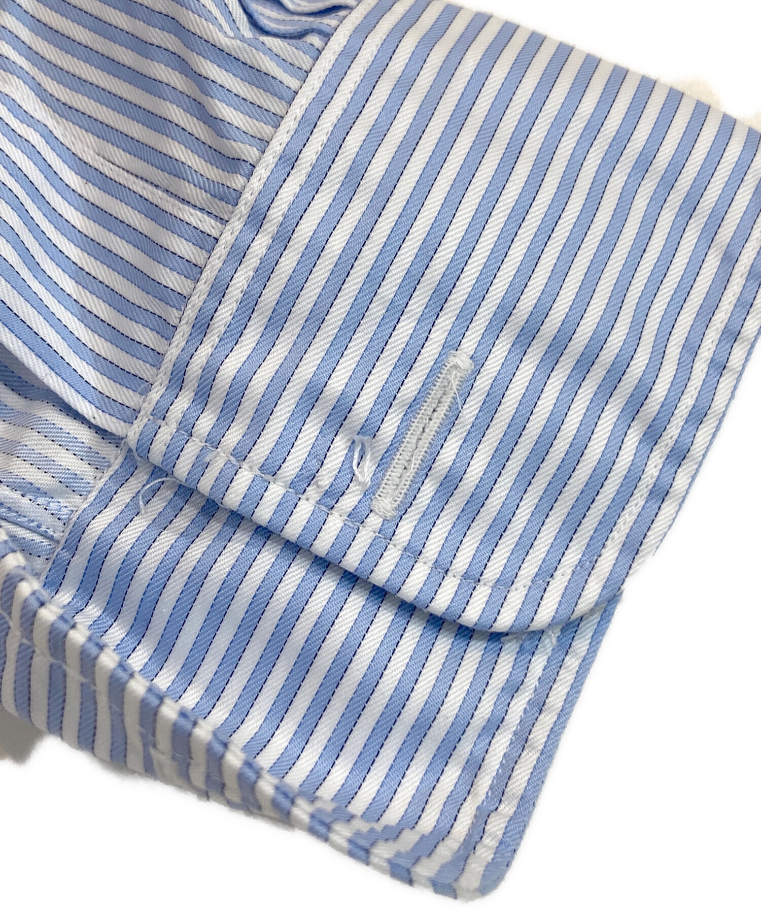 中古・古着通販】Charvet (シャルベ) ストライプシャツ ブルー サイズ