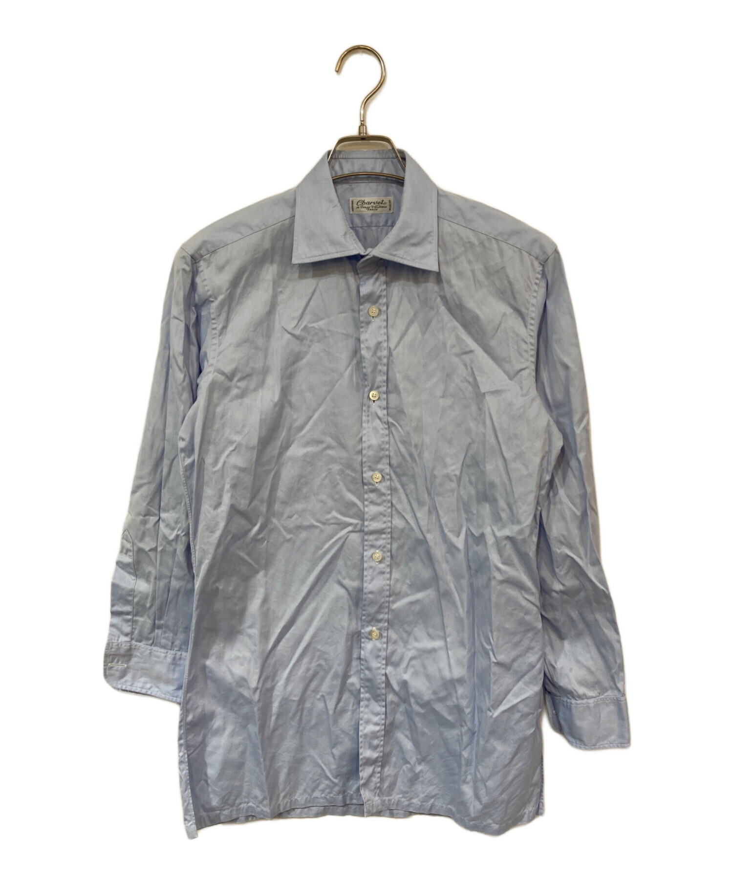 中古・古着通販】Charvet (シャルベ) ロングスリーブシャツ ブルー 中古・古着通販】Charvet (シャルベ) ロングスリーブシャツ ブルー
