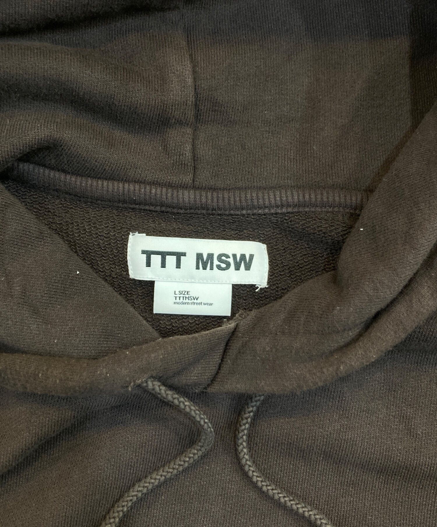 中古・古着通販】TTT MSW (ティー) プルオーバーパーカー ブラウン