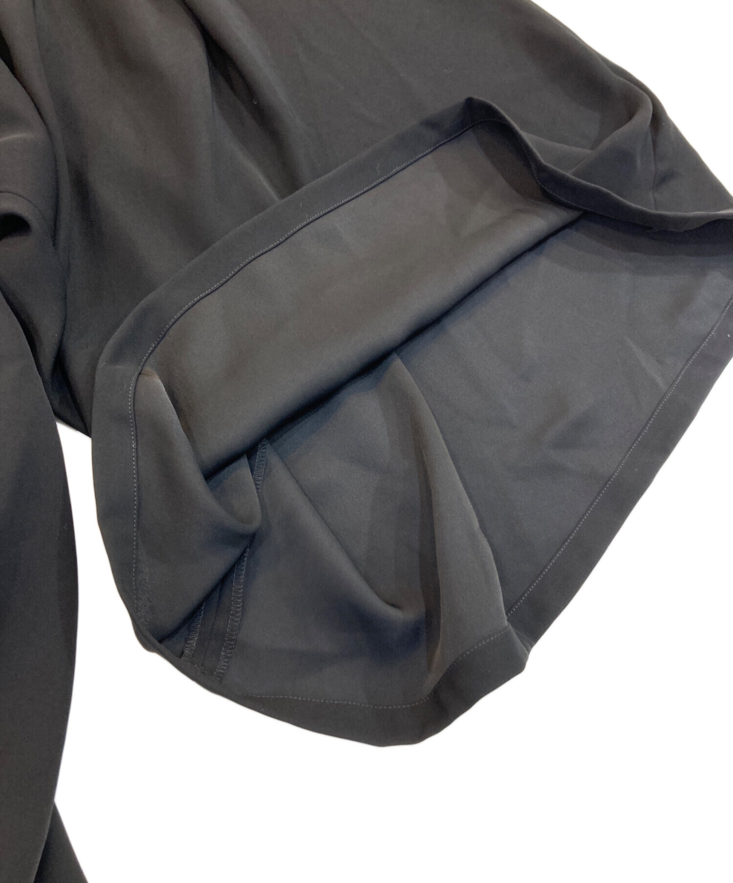 中古・古着通販】LIMI feu (リミフゥ) プリーツワイドパンツ ブラック