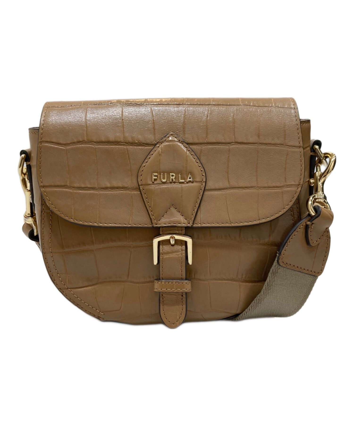 中古・古着通販】FURLA (フルラ) ショルダーバッグ ブラウン｜ブランド