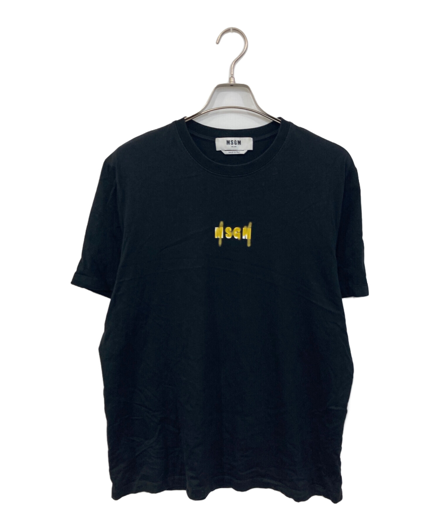 MSGM エムエスジーエム カジュアルシャツ M 黒 【古着】【中古】【送料無料】 中古・古着通販】MSGM (エムエスジーエム) プリントTシャツ ブラック