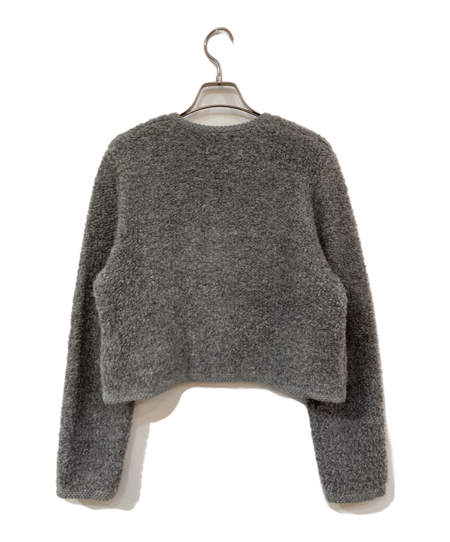 タグ付き　マカフィー　ムートンクルーネック　カーディガン　グレー タグ付き マカフィー ムートンクルーネック カーディガン グレー