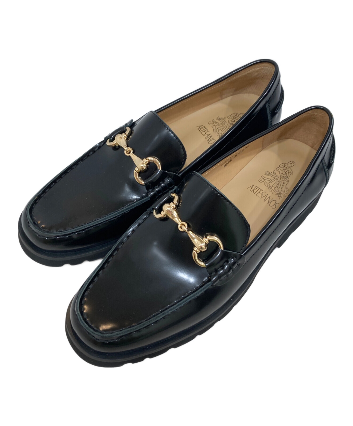 中古・古着通販】ARTESANOS (アルテサノス) ビットローファー ブラック