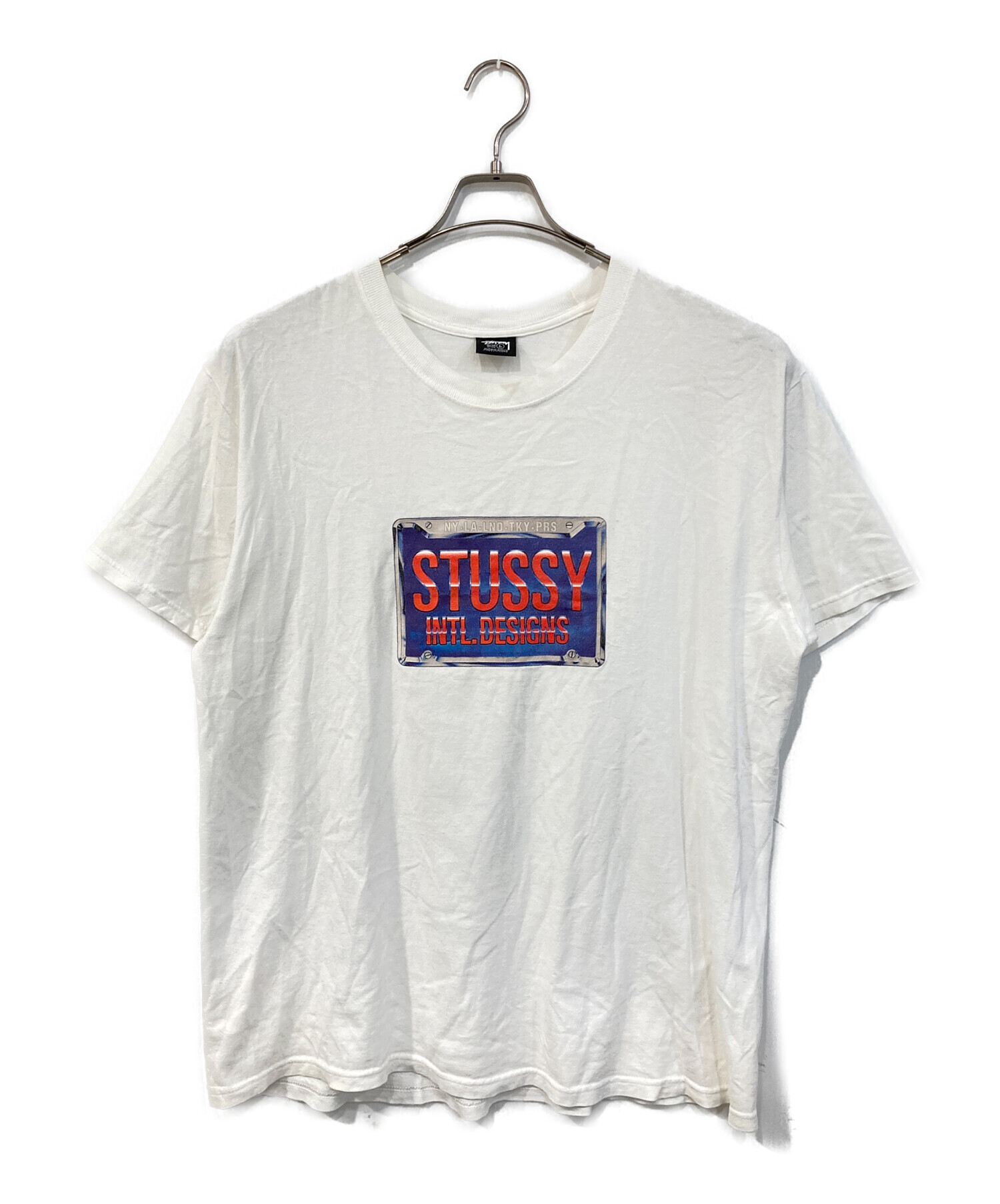 中古・古着通販】stussy (ステューシー) プリントTシャツ ホワイト 