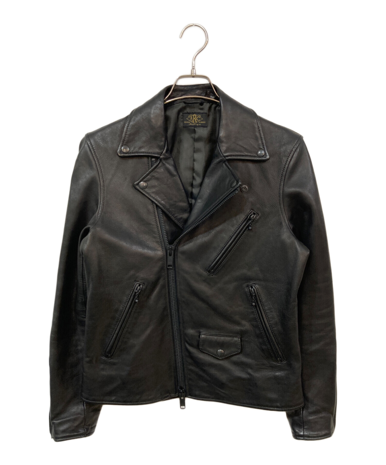 AMERICAN RAG CIE / ダブルライダースジャケット/2/羊革/GRY 中古・古着通販】AMERICAN RAG CIE (アメリカンラグシー) ダブル