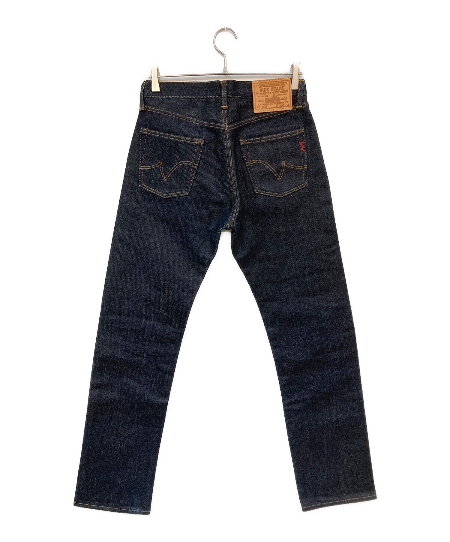 アイアンハート 21oz 634 デニム W32 L34 メンズ 中古・古着通販】IRON HEART (アイアンハート) 634 DENIM インディゴ