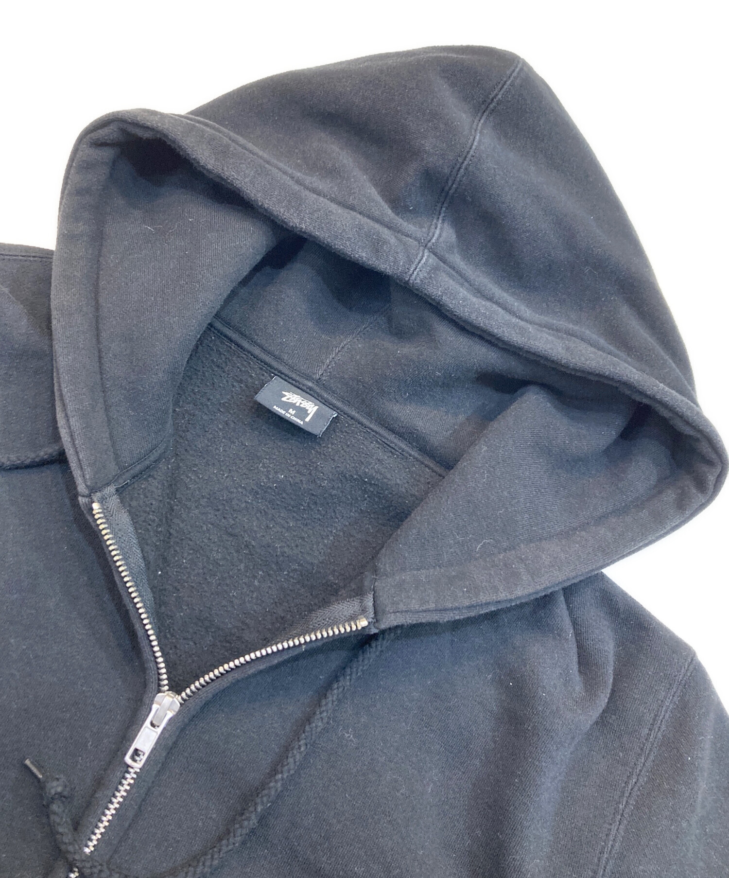 中古・古着通販】stussy (ステューシー) ロゴジップパーカー ブラック