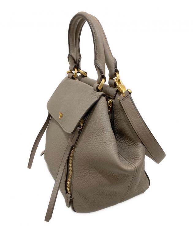 【美品】ToryBurch ハーフムーン ハンドバッグ 2way グレージュ 美品】トリーバーチ Tory Burch Half Moon