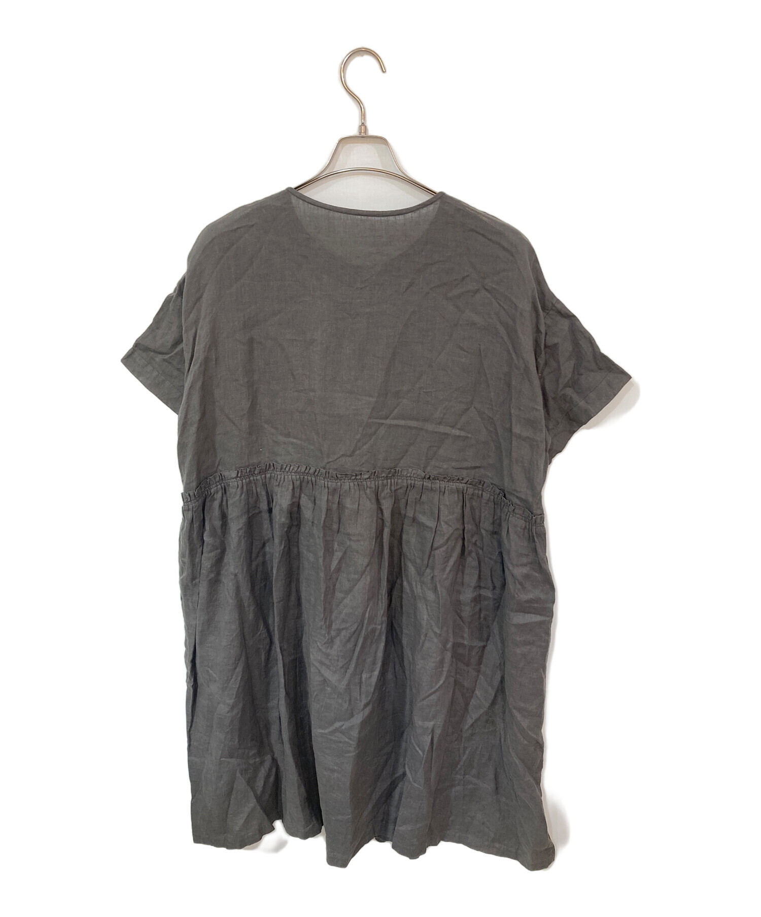 中古・古着通販】nest Robe (ネストローブ) リネンワンピース グレー