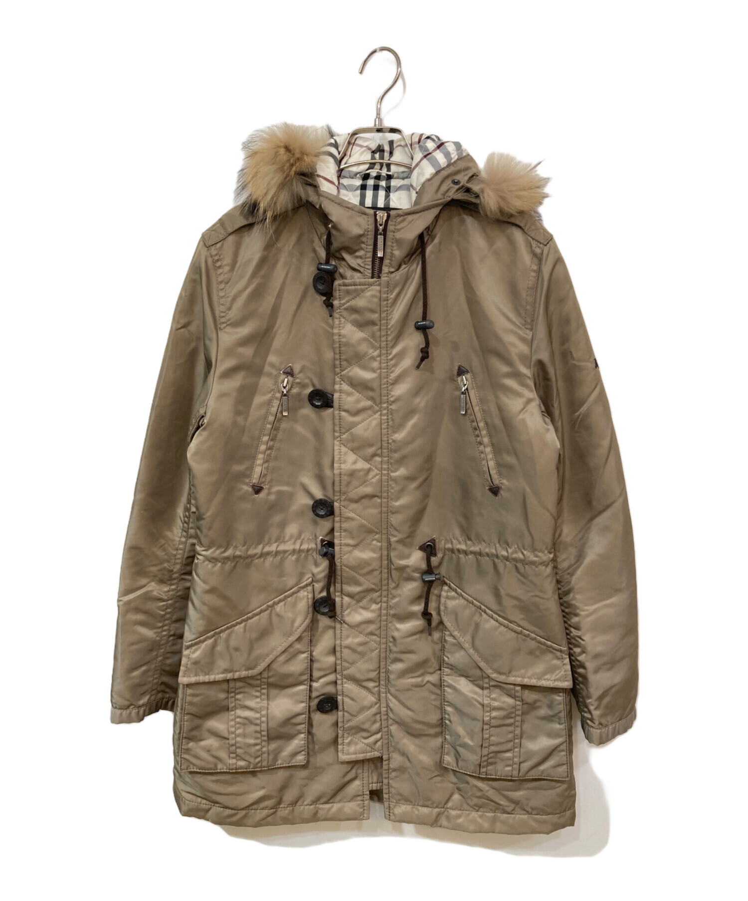 中古・古着通販】BURBERRY (バーバリー) 裏ノヴァチェック ファー付き