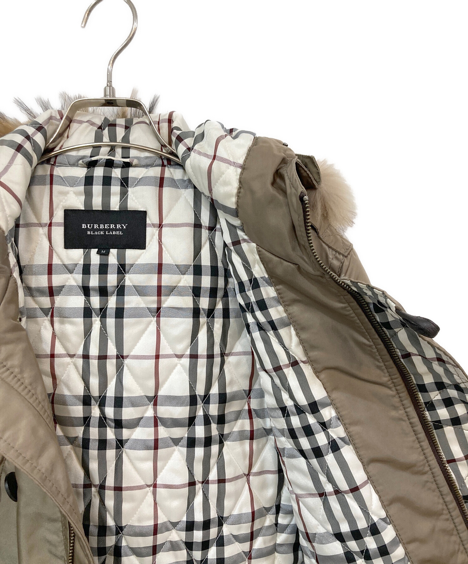 中古・古着通販】BURBERRY (バーバリー) 裏ノヴァチェック ファー付き