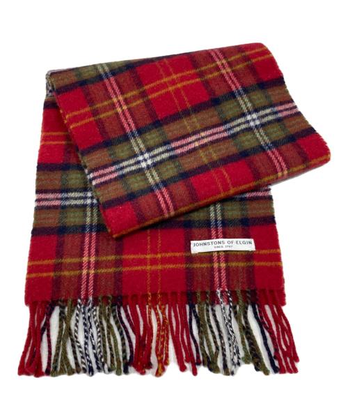 Johnstons of Elgin ジョンストンズオブエルガン マフラー  赤 【古着】【中古】【送料無料】 中古・古着通販】JOHNSTONS OF ELGIN (ジョンストンズオブエルガン